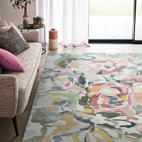 Extra Large Rugs Pink Rose Soft Modern Lounges Carpet Washable Hall Runner Rug - Picture 5 of 20