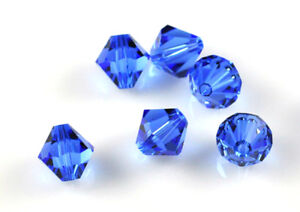 bicone sapphire swarovski 8mm xilion beads crystal