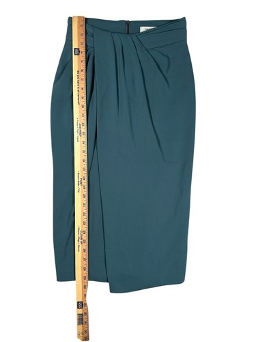 MM. Falda LaFleur Lenox para mujer talla 2 verde azulado falda lápiz frente reunido negocios - Imagen 6 de 8