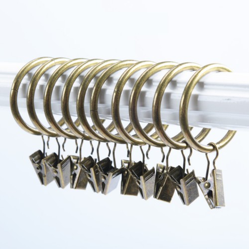 20 Ewanto curtain rings curtain rings with clip matte gold 2x10 pack hh-12 - Picture 3 of 3