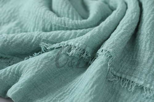 Maxi bufanda lisa elegante súper suave para hiyab con borde arrugado - Imagen 59 de 85