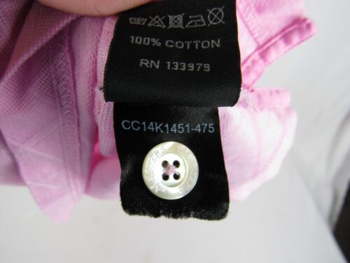 Camisa Polo Masters Clubhouse Collection Para Hombre Grande Manga Corta Rosa Hecha en Italia - Imagen 5 de 5