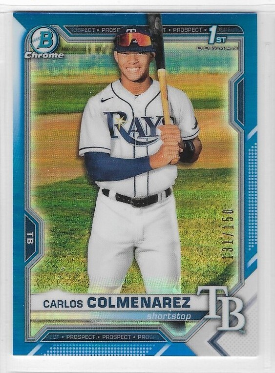 2021 Bowman Chrome Prospect Blue Refractor #BCP-238 CARLOS COLMENAREZ Rays /150