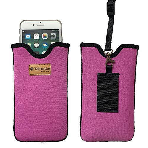 Men Women Neoprene Shockproof Phone Sleeve Pouch Carrying Case with Neck Pink - 第 2/7 張圖片