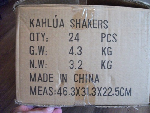 BRAND NEW CASE OF 24 KAHLUA LIQUOR MIXER-SHAKER BOTTLES-GLASS-SHOT GLASS COMBO - Picture 11 of 12