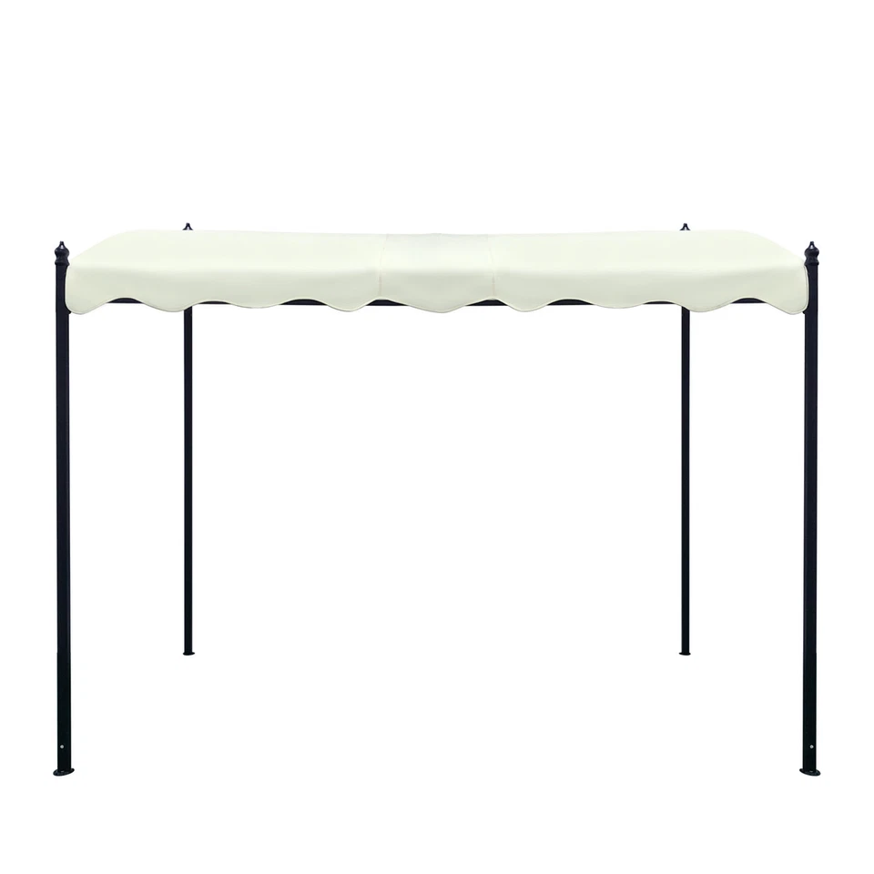 PERGOLA GAZEBO GIARDINO M. 3X2,5 FERRO COPERTURA ANTIPIOGGIA PVC ECRU SALVADOR - Immagine 2 di 4