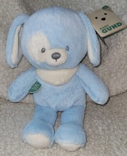 NEW Baby Gund BAY Puppy Dog Plush Stuffed Animal Blue White/Cream Recycled