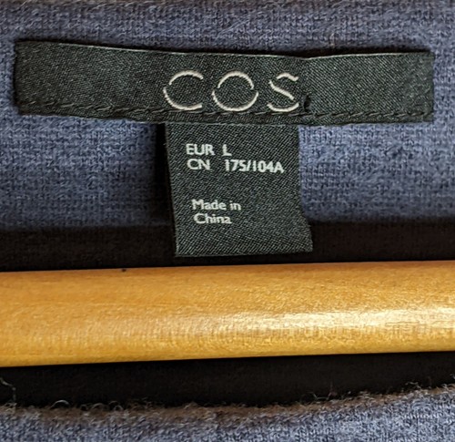 COS Dress L Pinafore Blue Shift Classic Sleeveless - Picture 2 of 5
