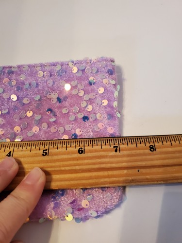 Neu Ipsy Glam Kosmetiktasche (nur Tasche) lila Glitzer 7" x 5" - Bild 3 von 4