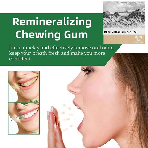 Larineco Remineralizing Gum Chewing Gum Organic Mastic Mint Gum Keep Teeth Fresh - Picture 5 of 13