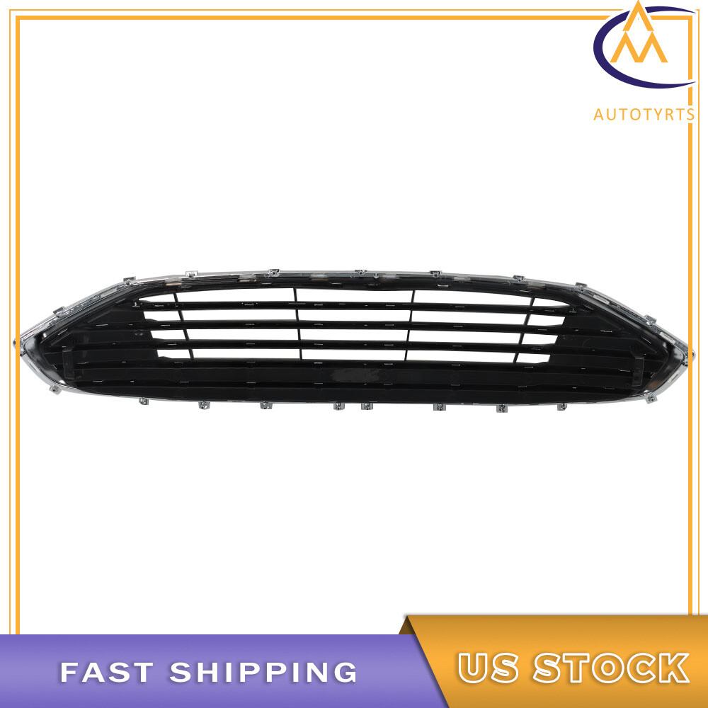 Horizontal Billet Style For 2019-2020 Ford Fusion Front Upper&Lower Grill Chrome