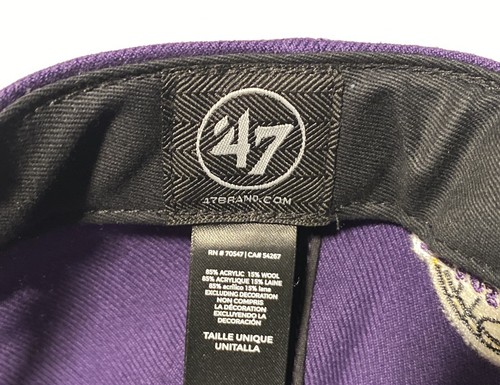 '47 Los Angeles Lakers lila & gelb Druckknopflasche verstellbar Unisex Mütze Wollmischung - Bild 13 von 18