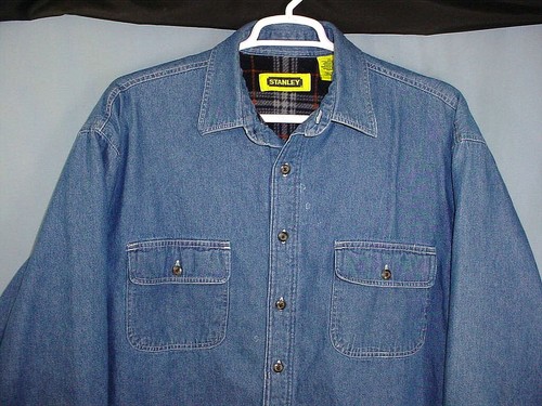 Stanley Tools Blanket Lined Men's Denim Chore Shirt Size Men's XXL - Picture 3 of 17