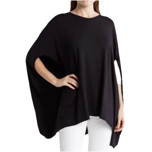 PATRIZIA LUCA OVERSIZED TUNIC TOP BLACK OS NWOT - Picture 2 of 13