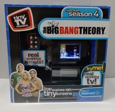 Big Bang Theory S4 Tiny TV Classics Real Mini TV & Remote Collectable - Working!