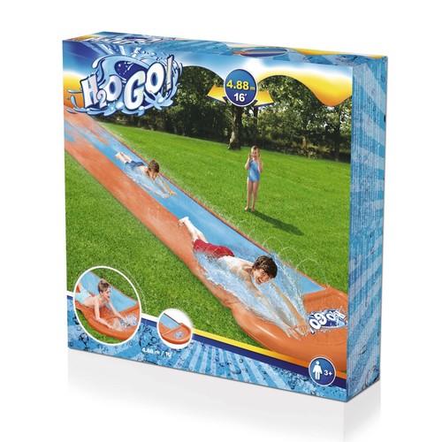 16 ft Bestway H20GO! Double Lane Water Slide Inflatable Slip and Sprinkle Slide - Picture 5 of 5