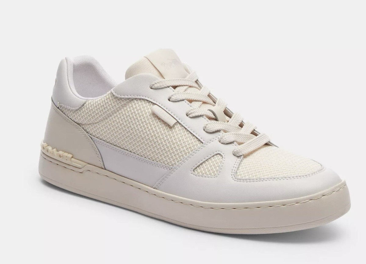 Coach Shoes Clip Court Sneaker Mens Tennis Shoes Chalk Optic