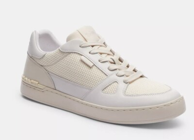 Coach Shoes Clip Court Sneaker Mens Tennis Shoes Chalk Optic