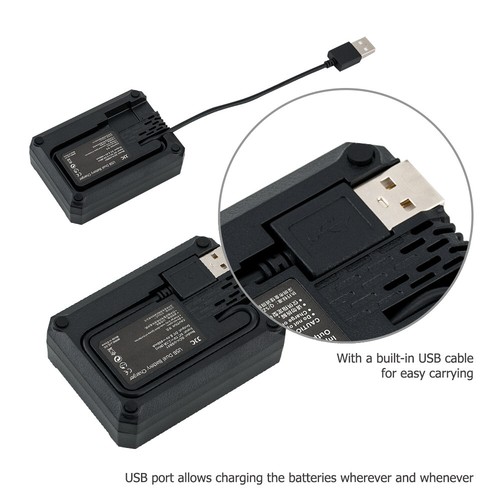 USB Dual Battery Charger fits B-BLN1 for Olympus OM-D PEN E-P5 E-M5 MARK II E-M1 - Picture 10 of 12