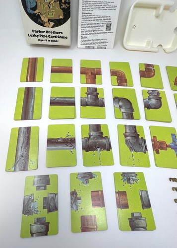 Juego de estrategia de cartas WaterWorks Leaky Pipe Parker Brothers de colección 1972 completo - Imagen 6 de 9