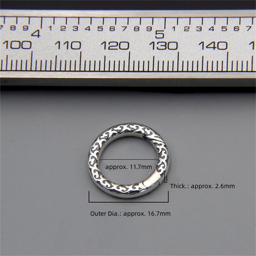 1PC S925 Sterlingsilber Ringverschluss Schnalle DIY Halskette Armband Zubehör - Picture 10 of 21