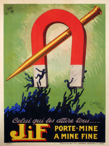 Affiche Originale - Jean Carlu - JiF - Porte-Mine - Porte-Plume - Stylo - 1923 - Photo 1/1