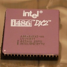 Vintage Intel 486 A80486DX2-66 66 MHz SX911 CPU Tested  Working 36