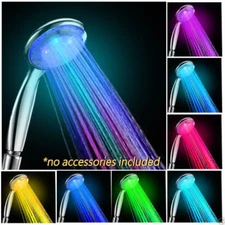 NEW Colorful Head Home Bathroom 7 Colors Changing LED Shower Water Glow Light