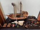 Rare Vintage PLAYMOBIL toys 3750  Pirate Ship Boat Accessories. Not complete