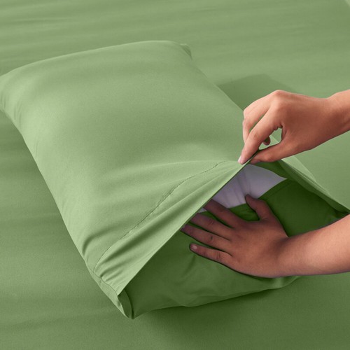 4Pcs 2200TC Hotel Collection Bed Sheet Set Fitted Flat Pillowcases S/D/Queen/K - Picture 25 of 60