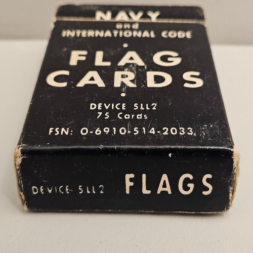 US Navy & International Code FLAG CARDS Device 5LL2 WW2 75 Cards Deck Complete - Picture 5 of 6