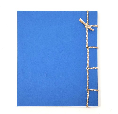 Handmade Notebook - Manfarita Notebook 4.3" x 5.5" 100 pages - Blue Butterfly - Picture 2 of 3