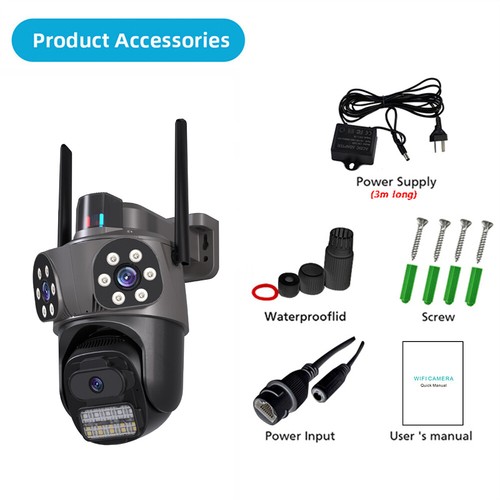 ICSEE Three-Lens 9MP WIFI Security Camera 360° PTZ IP Night Vision AI-Tracking~ - Picture 19 of 26