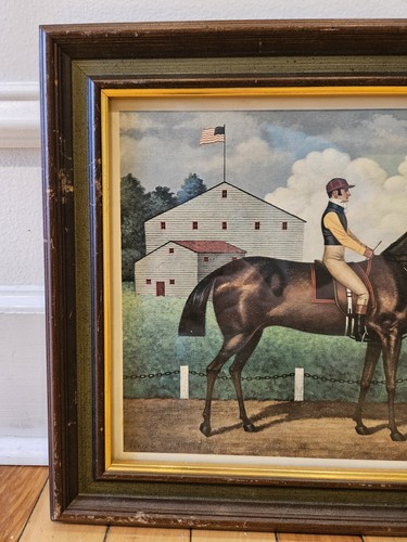 Set of 2 Charles Wysocki Turner Wall Accessory 1400 B160 Racing Horses Prints - Picture 6 of 11