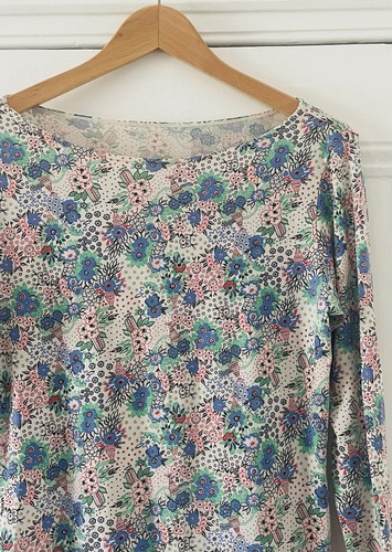 Celia Birtwell X Uniqlo Heattech Damen Blumenmuster Thermo Langarm Top M UK 12 - Bild 6 von 12