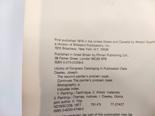 Second Painter's Problem Book By Joseph Dawley (1978 Large HCDJ) ART - Bild 6 von 9