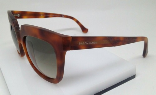 Balenciaga BA68 53B Matte Tortoise Plastic Sunglasses Frame 55-18-140 BA00468 - Picture 2 of 6