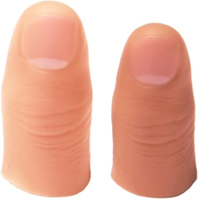2 x Daumenspitze Finger Fake Zaubertrick Nahaufnahme Verschwinden Erscheinen Neuheit
