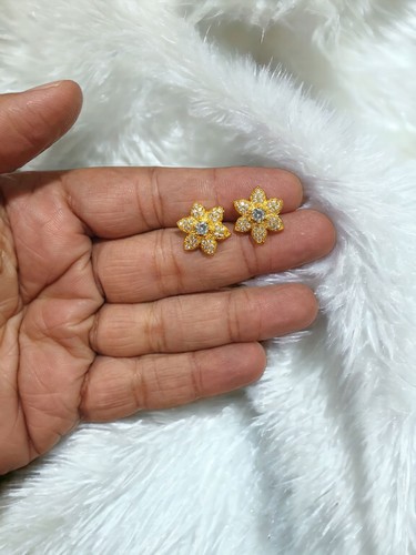 Indische traditionelle Damen Ohrstecker vergoldet Alltagskleidung Ohrringe Modeschmuck - Bild 7 von 16