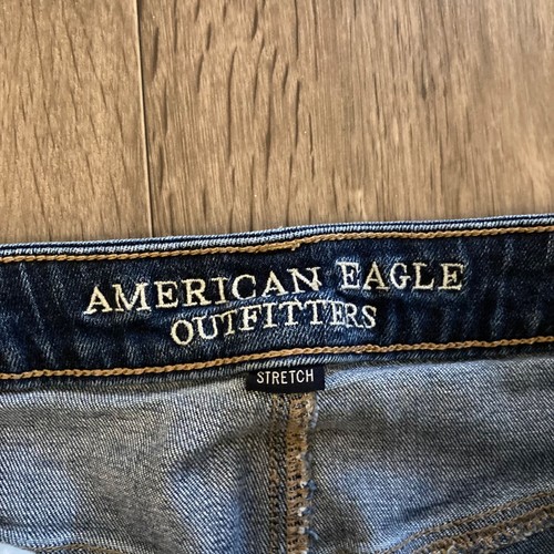 American Eagle Vintage Hi-Rise Jeans Women’s Size 8 Short Button Fly Blue - Picture 4 of 8