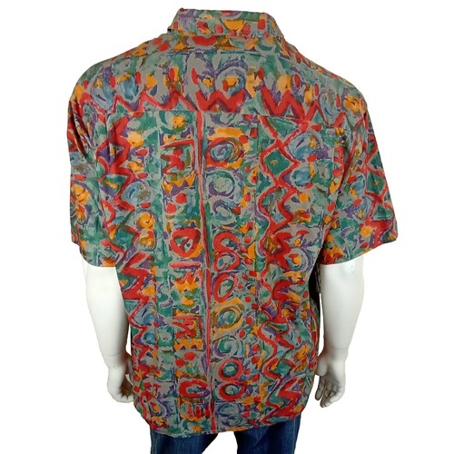 MARKS & SPENCER mens size Large shirt colourful St Michael 100% cotton loud - Picture 4 of 6