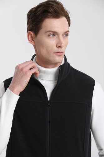 Unisex Polar Fleece Vest Soft Silky Med Weight Sleeveless Coat Modern Fit - Picture 12 of 20