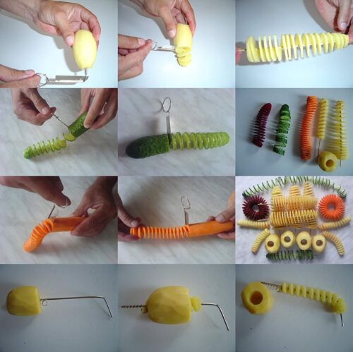 SET OF 2 KNIVES FOR CARVING FRUIT AND VEGETABLE DECORATIONS AND STUFFING - Picture 4 of 8