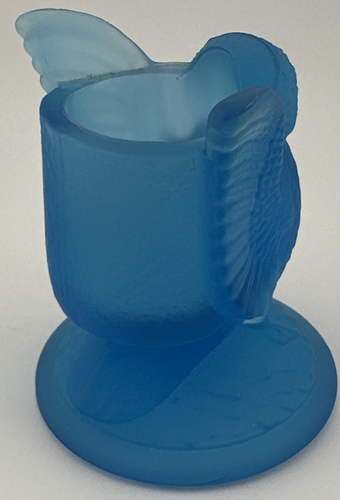 Vintage Westmoreland Glass Blue Owl Toothpick Holder - Picture 10 of 12