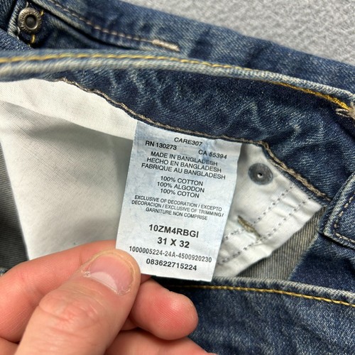 Wrangler Authentics Jeans Mens 31x32 Regular Fit Straight Leg Blue Denim NWT - Picture 6 of 10