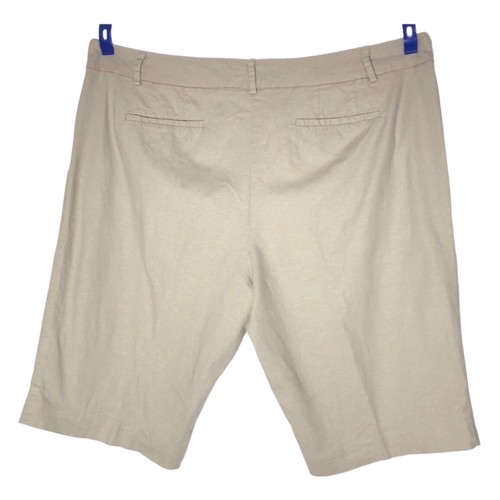 7th Avenue Suiting NY&Co Linen Blend Shorts Womens Size 18 Flat Zip Front - Picture 4 of 4