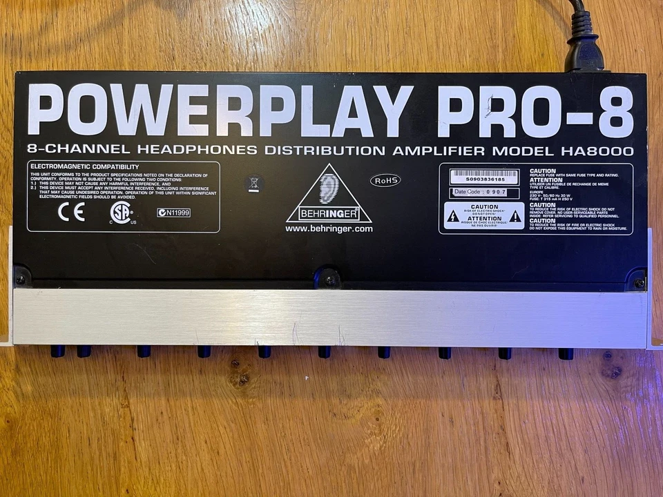 Behringer HA8000 8-Channel High-Power Headphones Mixing and Distribution - Image 2 of 4