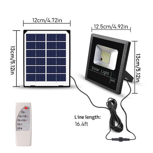 2PK Outdoor LED Solar Flood Light Street Flood Light Dusk to Dawn Wall Lamp 300W - Picture 6 of 10