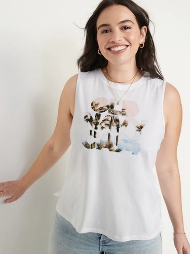 Old Navy Women's Size XXL ~ Everywear Sleeveless Logo T-Shirt Tee Tank Top.. $15