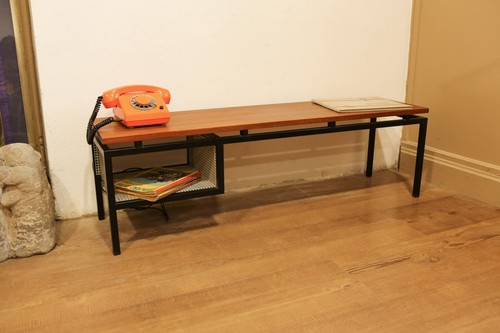 TRUE VINTAGE TEAK TELEFONBOARD LOWBOARD Kommode Beistelltisch 60er Blumenbank